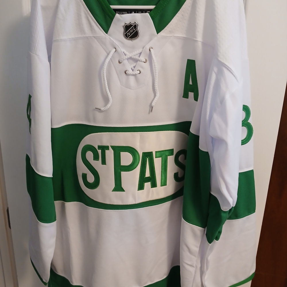 White and Green St. Pats Hockey Jersey